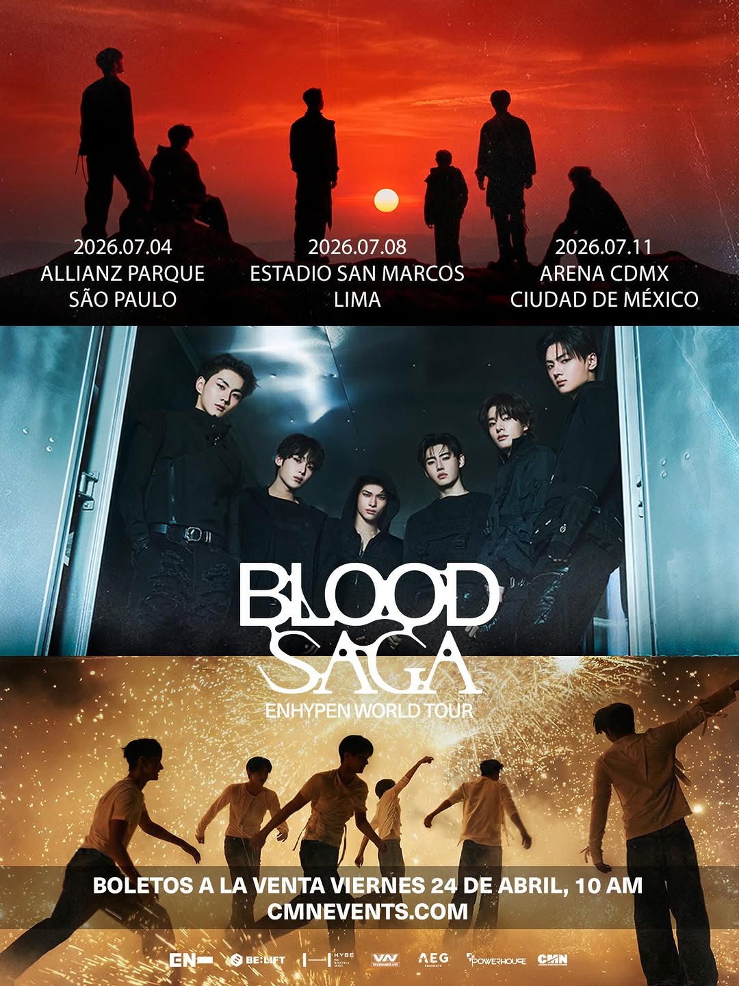 Enhypen - Blood Saga · Jul 2026 | Vamos